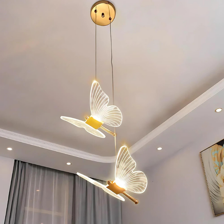 Butterfly LED Pendant Light with Sculpted Wings