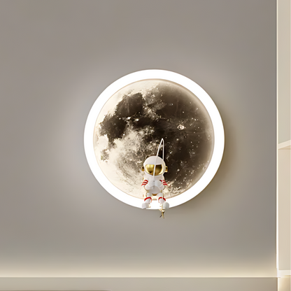 Moon LED Wall Lamp for Kids' Room, Home Decor, Space Theme Lighting