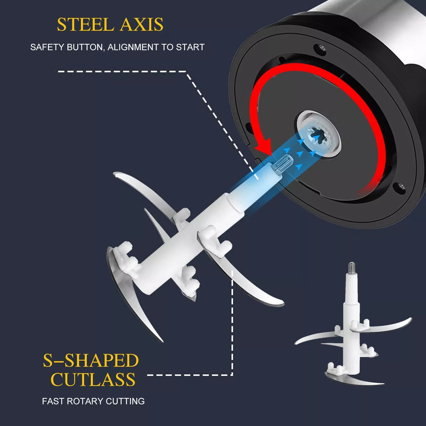 2L Food Chopper Kitchen Appliance Food Processor