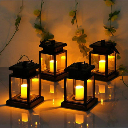 Solar Lantern for Outdoor Lighting - Eco-Friendly Candle Style Decor