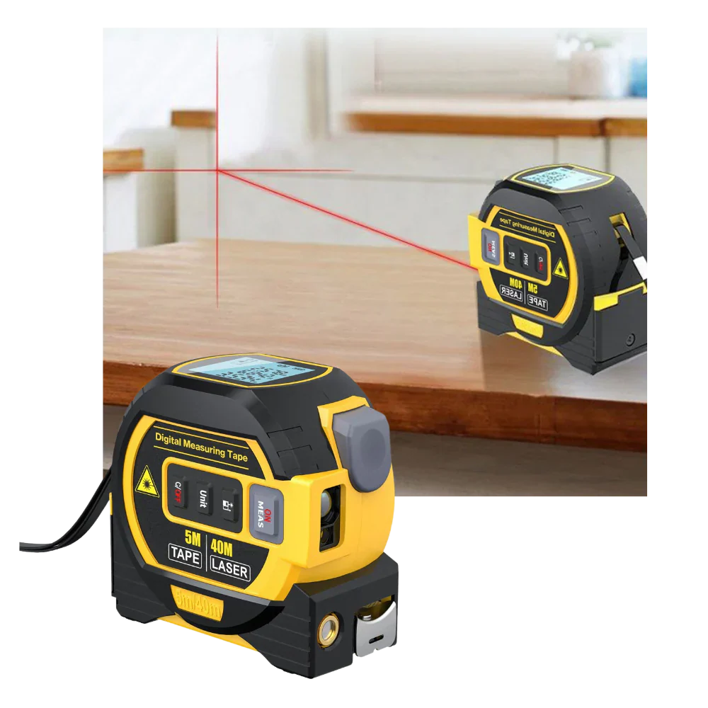 3-in-1 Laser Tape Measure Volume Measurement Tool 40M