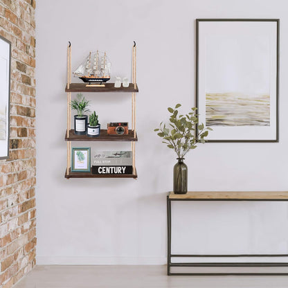 3-Tier Wall Shelf Hanging Shelf for Plants Indoor Decor