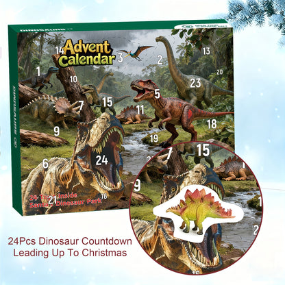 Dinosaur Christmas Advent Calendar Gift Figures 24-Days