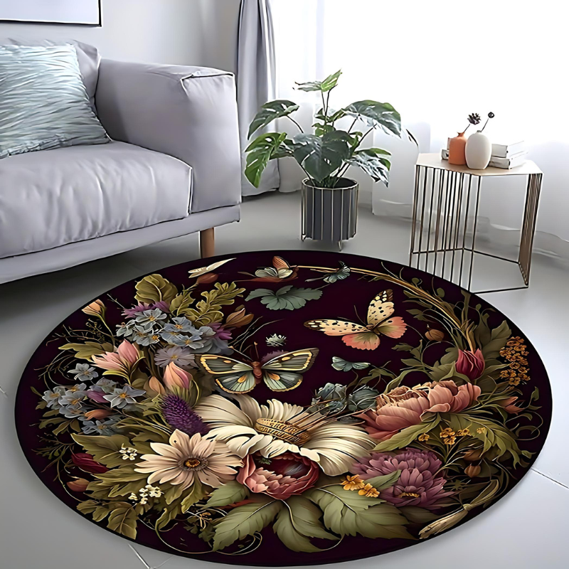Round Area Rug - Elegant Stylish Design for Home & Office Décor