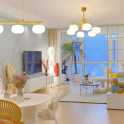 Wooden Chandelier for Modern Living Room | Creative Cotton Charm Design