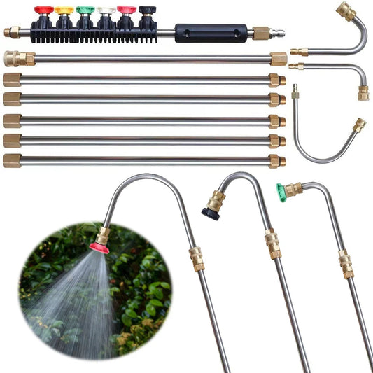 High-Pressure Washer Wand Set Telescopic 4000 PSI for Gutter Roof Cleaning