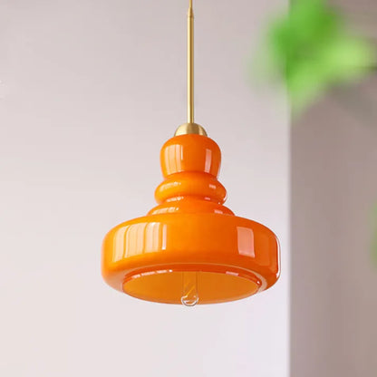 Bauhaus Pumpkin Pendant Light - Modern Glass Fixture for Home & Office
