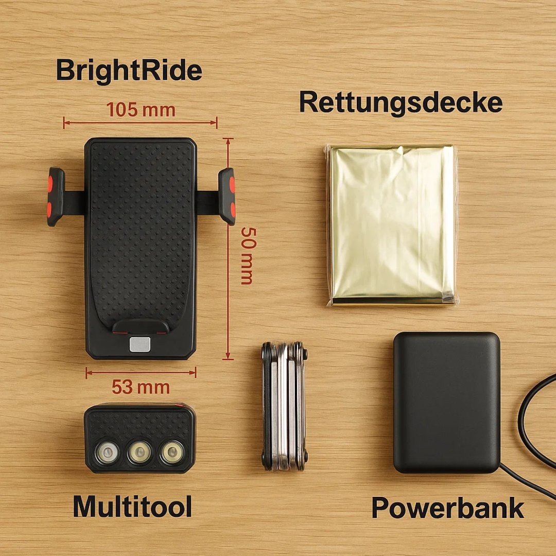 4-in-1 Bicycle Light Power Bank 1500 Lumens LED