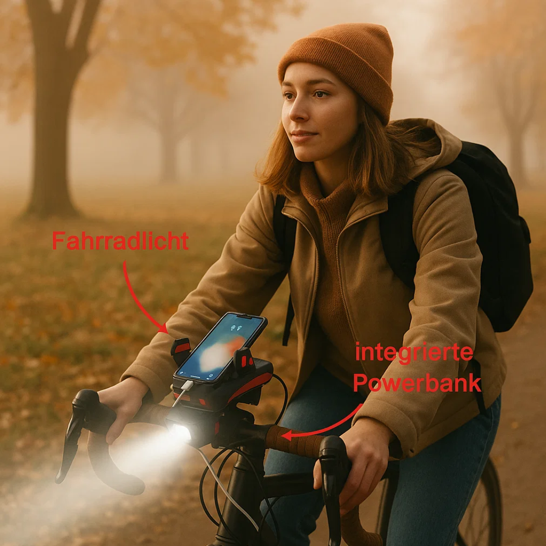 4-in-1 Bicycle Light Power Bank 1500 Lumens LED