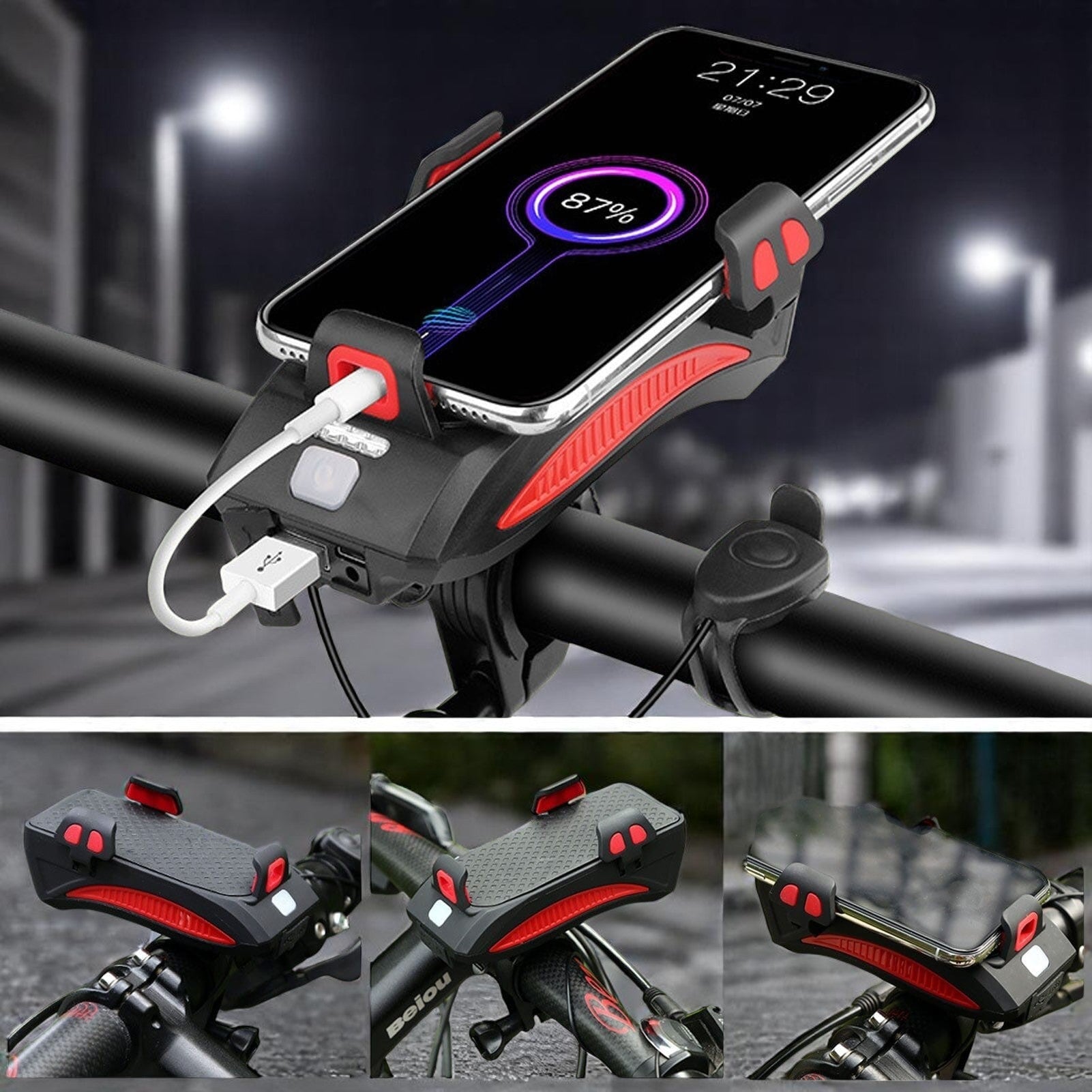 4-in-1 Bicycle Light Power Bank 1500 Lumens LED