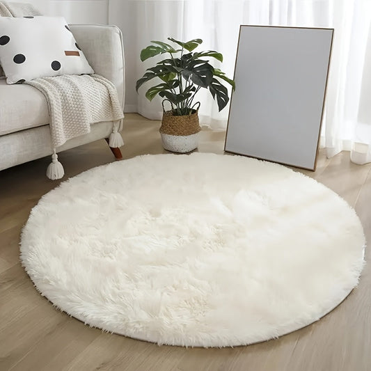Plush Round Area Rug - Super Soft, Cozy for Home and Office Decor