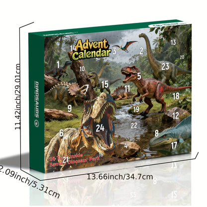 Dinosaur Christmas Advent Calendar Gift Figures 24-Days