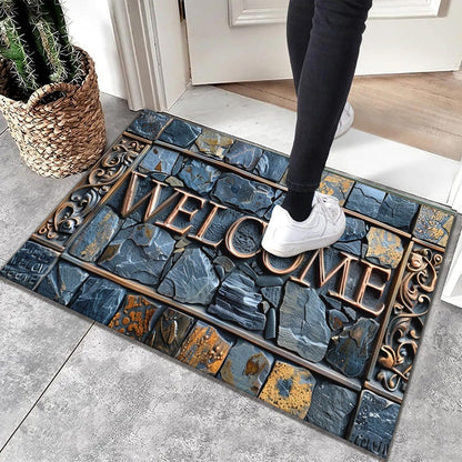 3D Stone Doormat for Home Entrance - Stylish, Durable, and Inviting