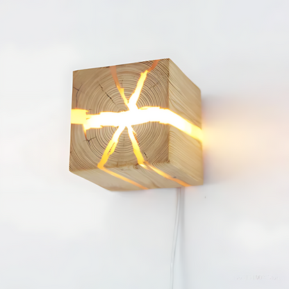 Solid Wood Wall Light - Handmade Rustic Lighting for Home and Office