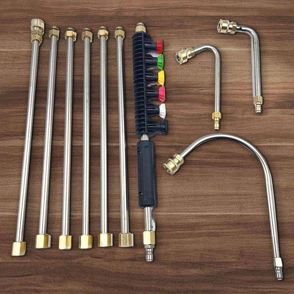 High-Pressure Washer Wand Set Telescopic 4000 PSI for Gutter Roof Cleaning