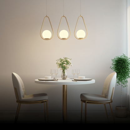 LED Pendant Light Warm White Gold Finish for Home and Office Decor