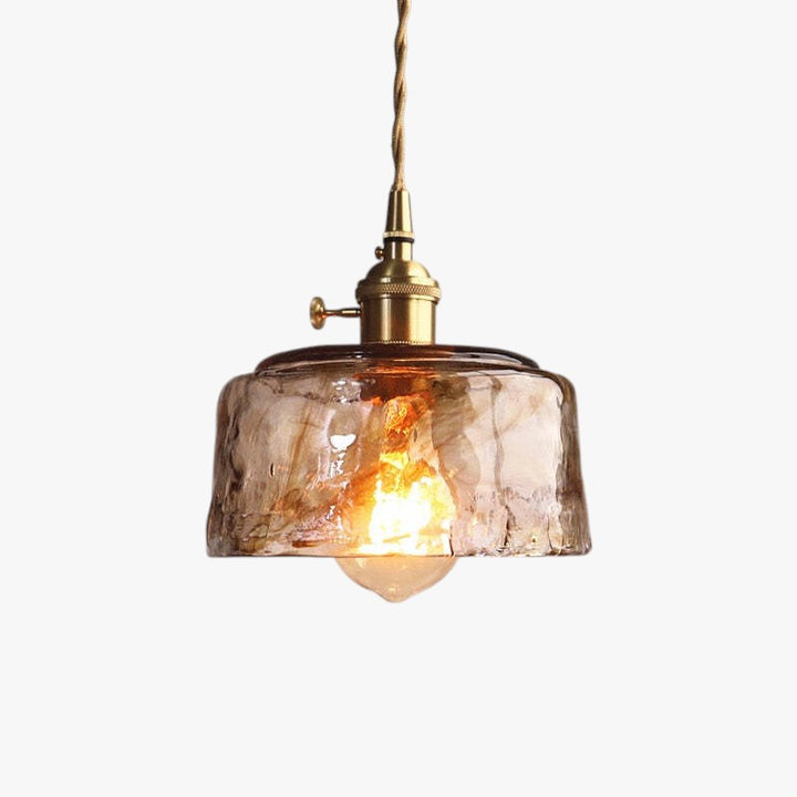 Glass Pendant Light with Gold Finish for Interior Lighting