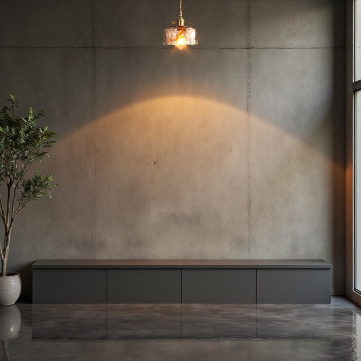 Glass Pendant Light with Gold Finish for Interior Lighting