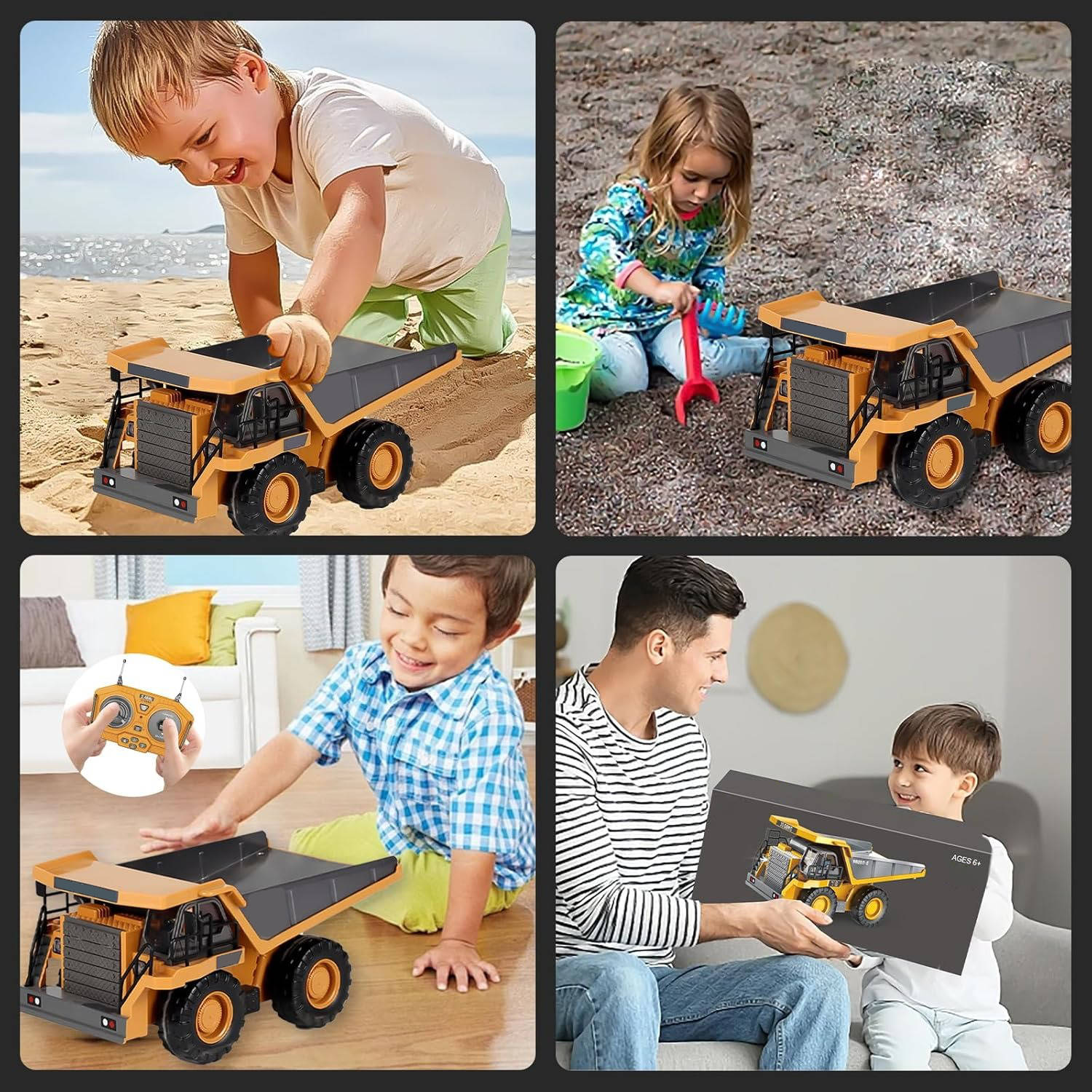 4WD Remote Control Excavator Bulldozer Dump Truck