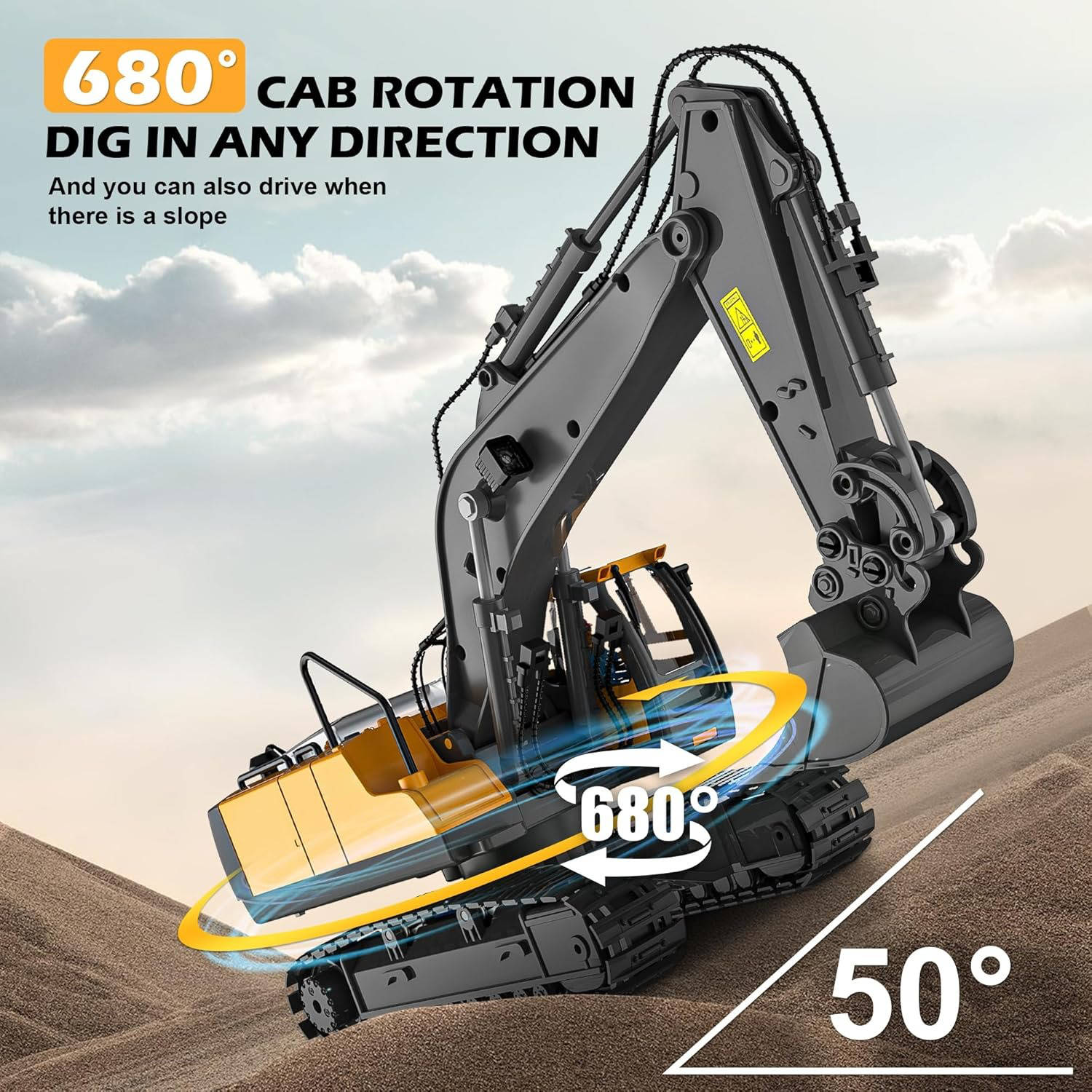 4WD Remote Control Excavator Bulldozer Dump Truck