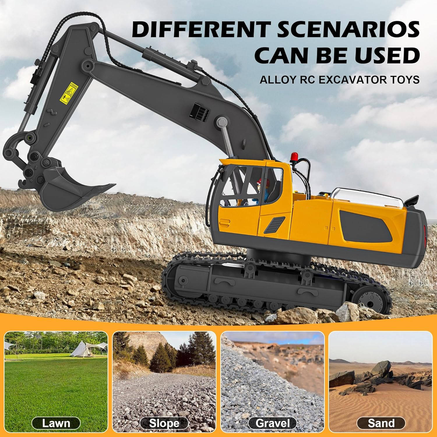 4WD Remote Control Excavator Bulldozer Dump Truck