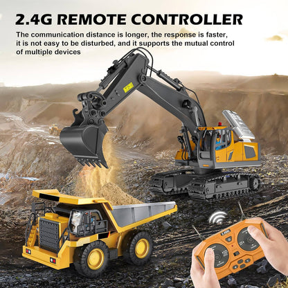 4WD Remote Control Excavator Bulldozer Dump Truck