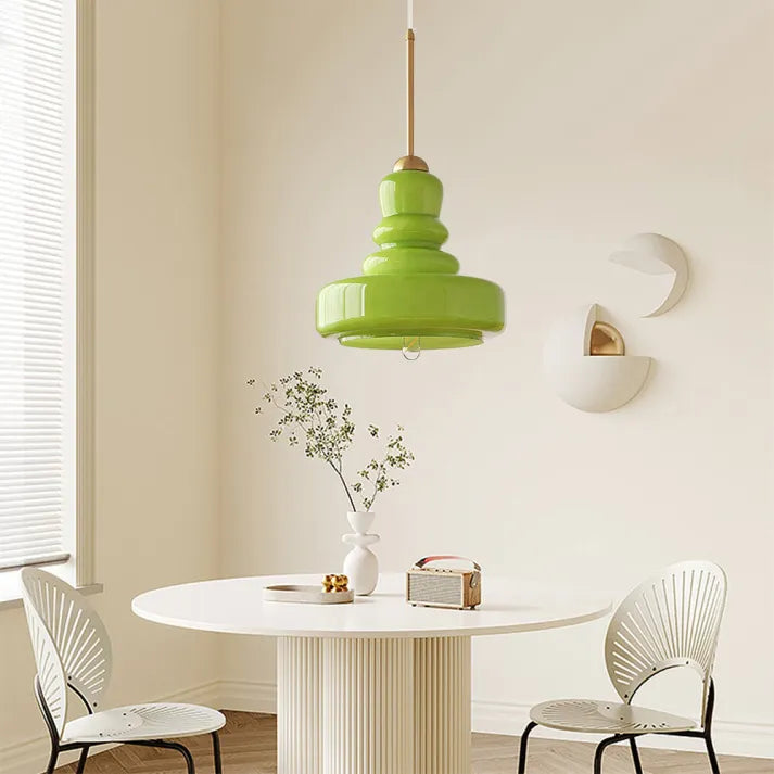 Bauhaus Pumpkin Pendant Light - Modern Glass Fixture for Home & Office