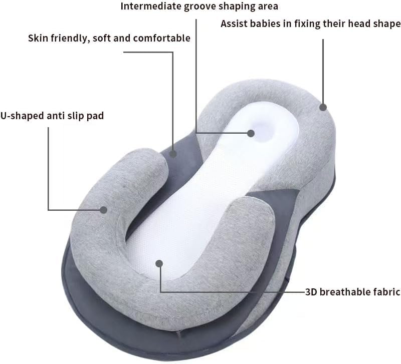 Baby Bassinet Wedge Lounger Anti-Reflux Bed for Infants