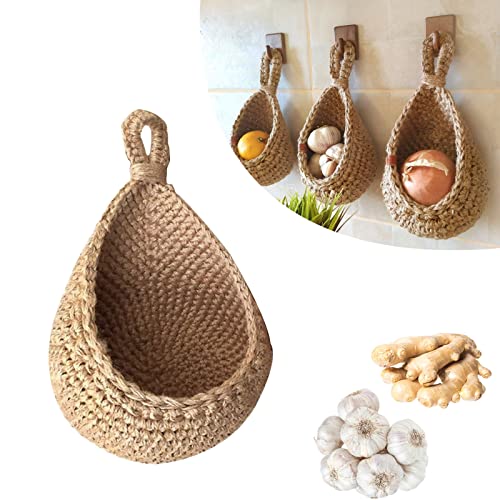 Jute Wall Storage Baskets Handwoven Organizers
