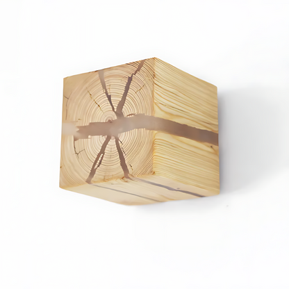 Solid Wood Wall Light - Handmade Rustic Lighting for Home and Office