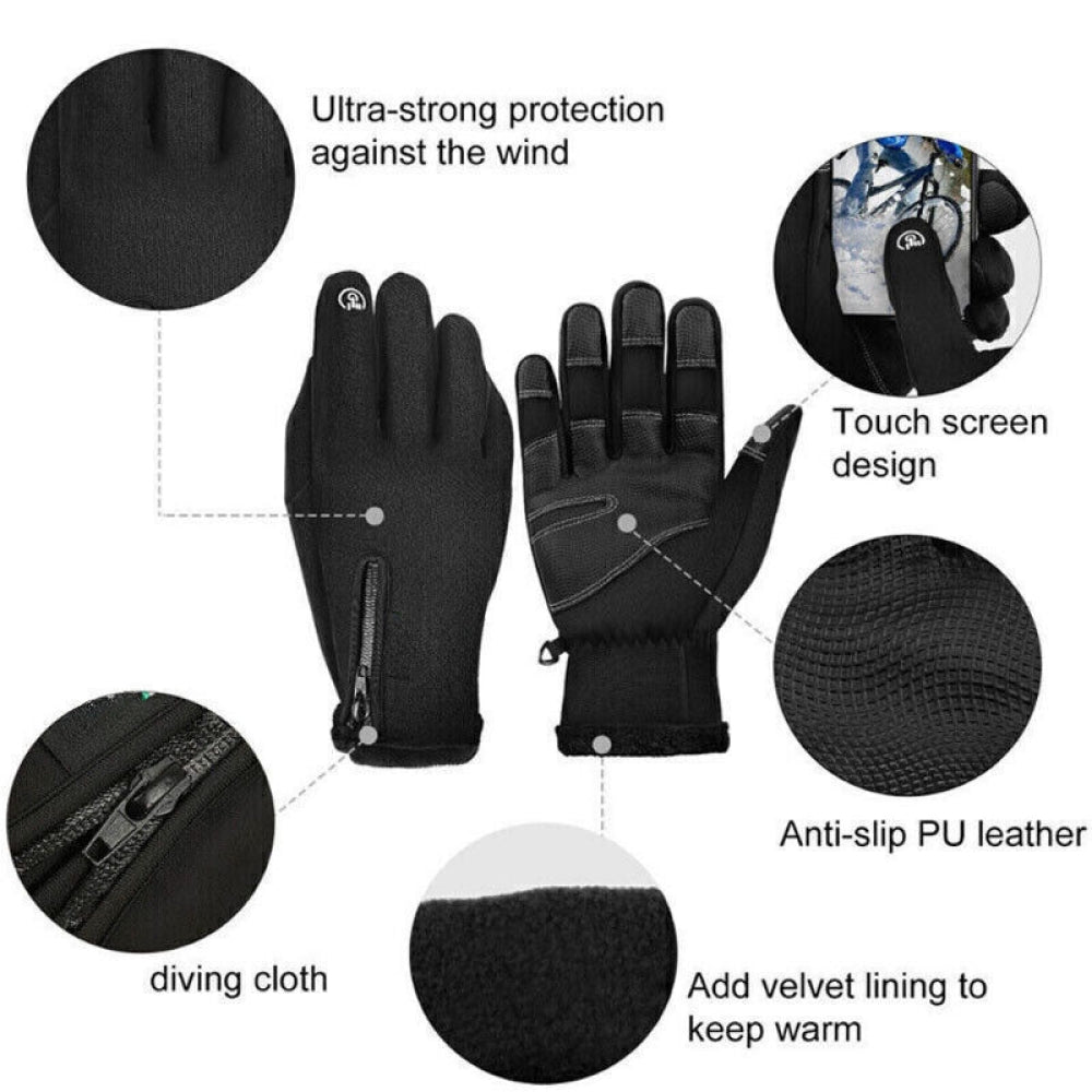 Heated Gloves Waterproof Touchscreen for Men and Women