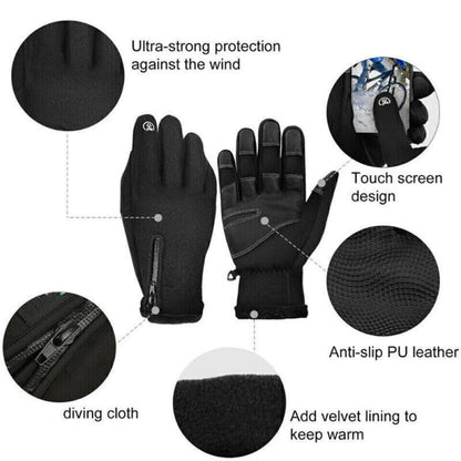 Heated Gloves Waterproof Touchscreen for Men and Women