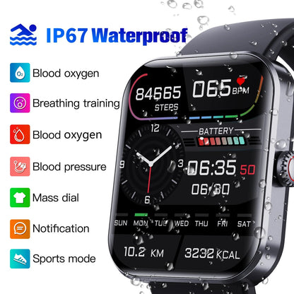Blood Glucose Monitoring Smartwatch Non-Invasive Testing Device