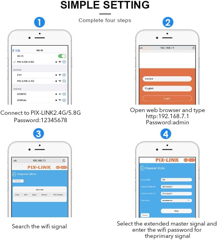 5G WiFi Extender – Wireless Signal Booster for Home or Office