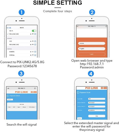 5G WiFi Extender – Wireless Signal Booster for Home or Office