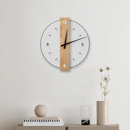 Elegant Wood Wall Clock for Home and Office Decor - Modern Design