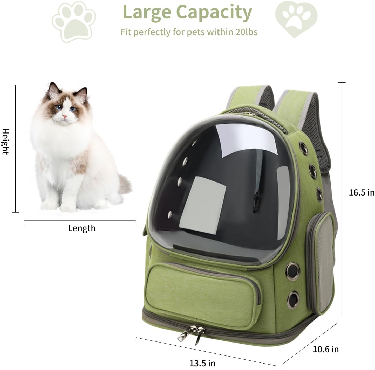 Cat Carrier Backpack Transparent Breathable