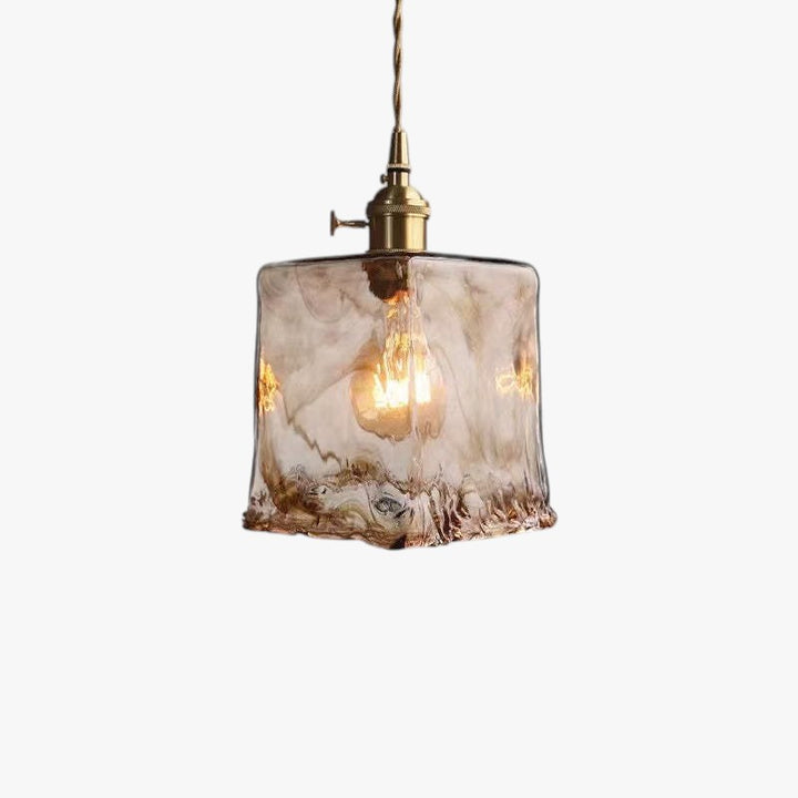 Glass Pendant Light with Gold Finish for Interior Lighting