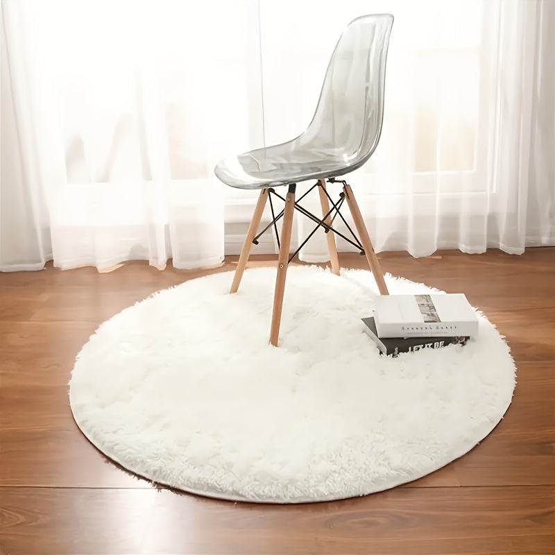 Plush Round Area Rug - Super Soft, Cozy for Home and Office Decor