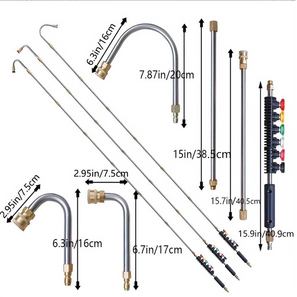 High-Pressure Washer Wand Set Telescoping 4000 PSI for Cleaning