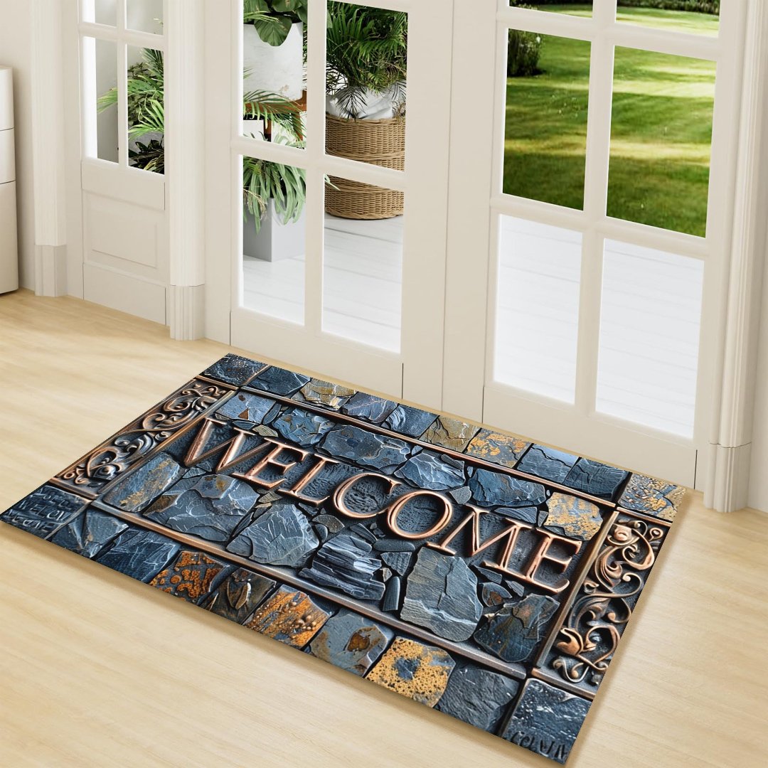 3D Stone Doormat for Home Entrance - Stylish, Durable, and Inviting