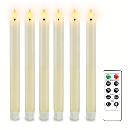 Flameless LED Cone Candles Set of 6 - Safe for Home Decor & Events