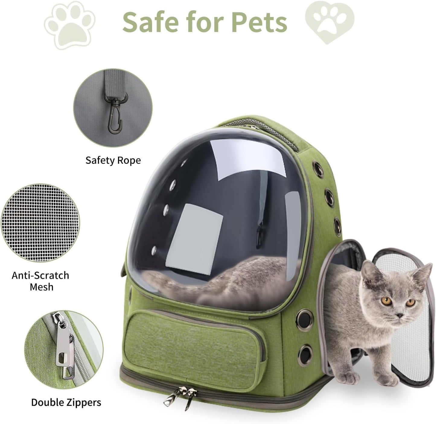 Cat Carrier Backpack Transparent Breathable