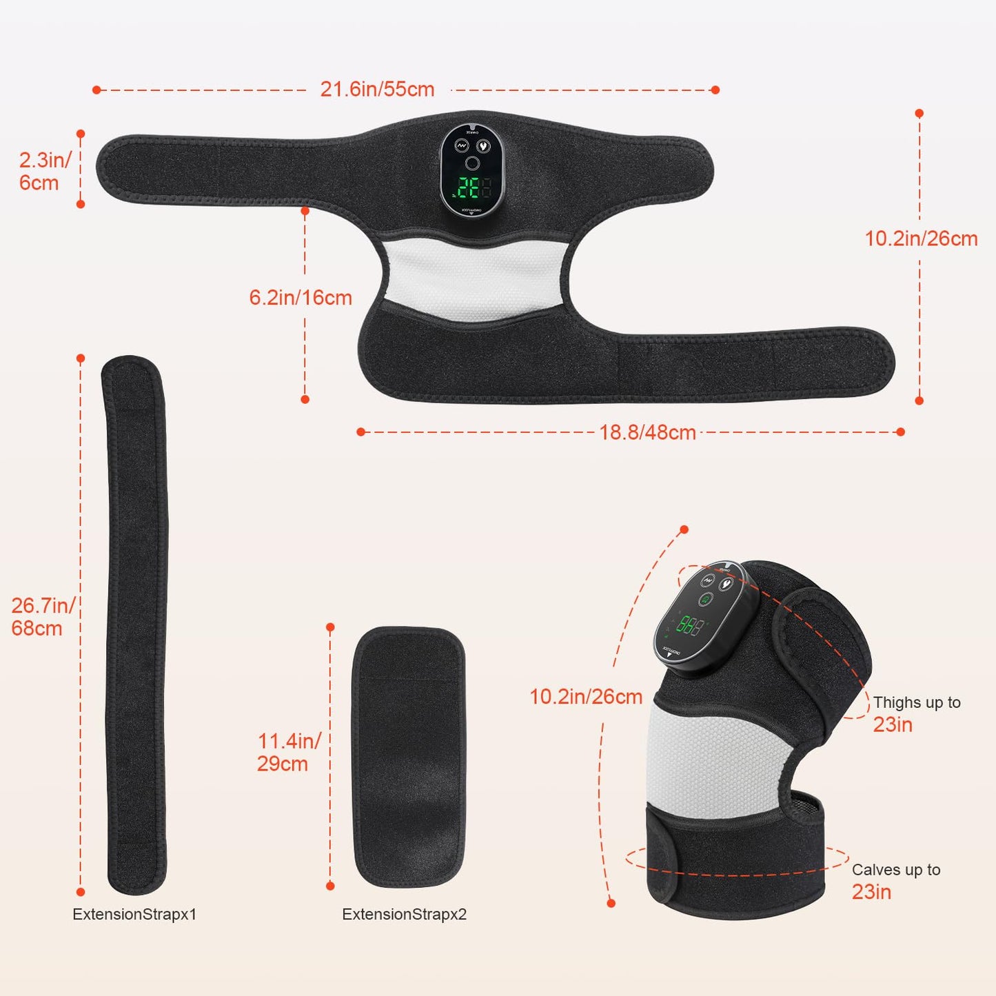Electric Knee Massager with Heat 2-in-1