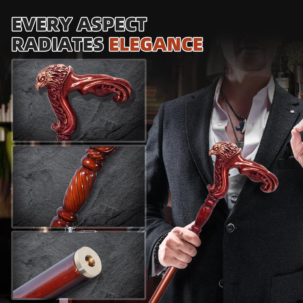 Wooden Walking Cane for Men and Women