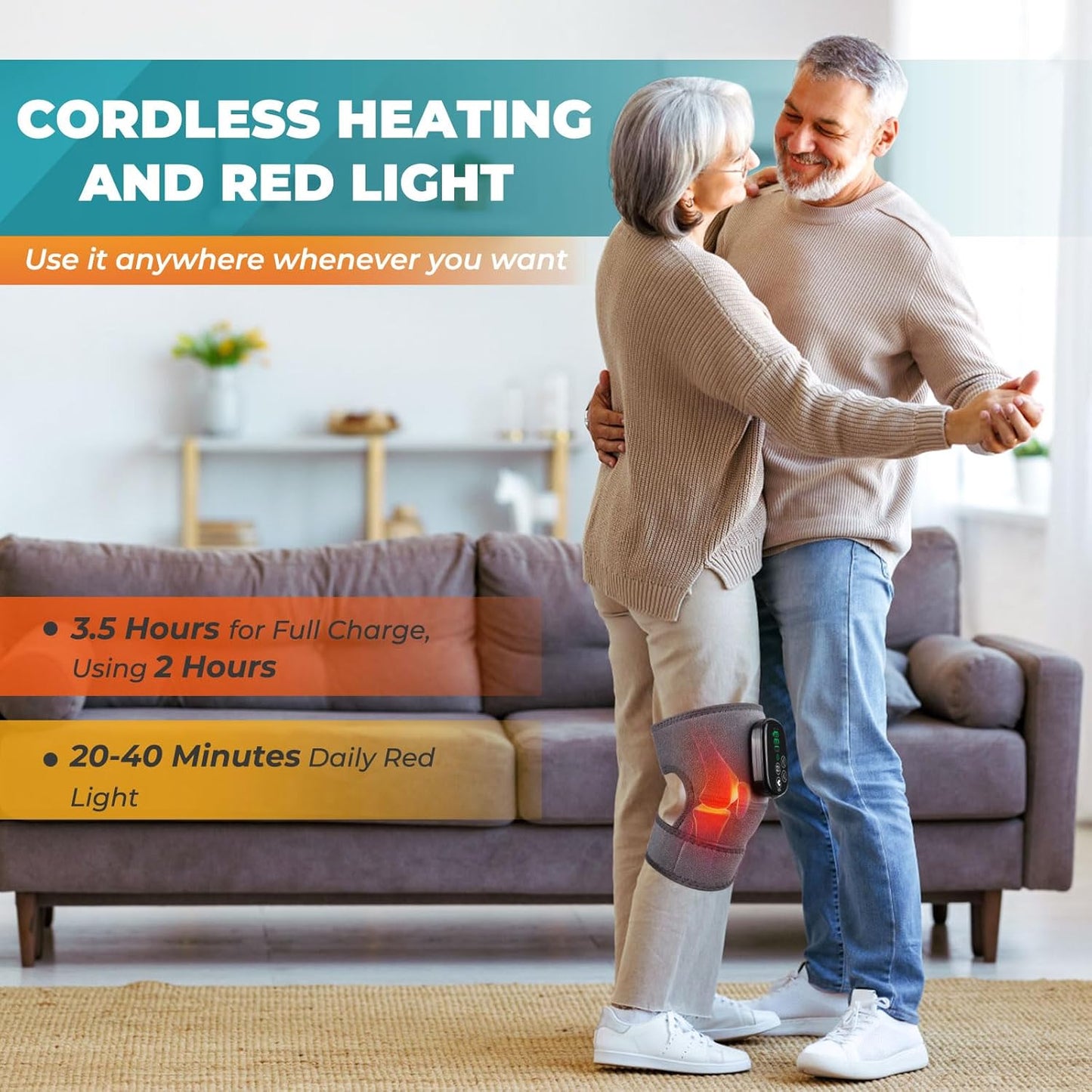 Knee Support with Infrared Red Light Therapy 660nm 850nm