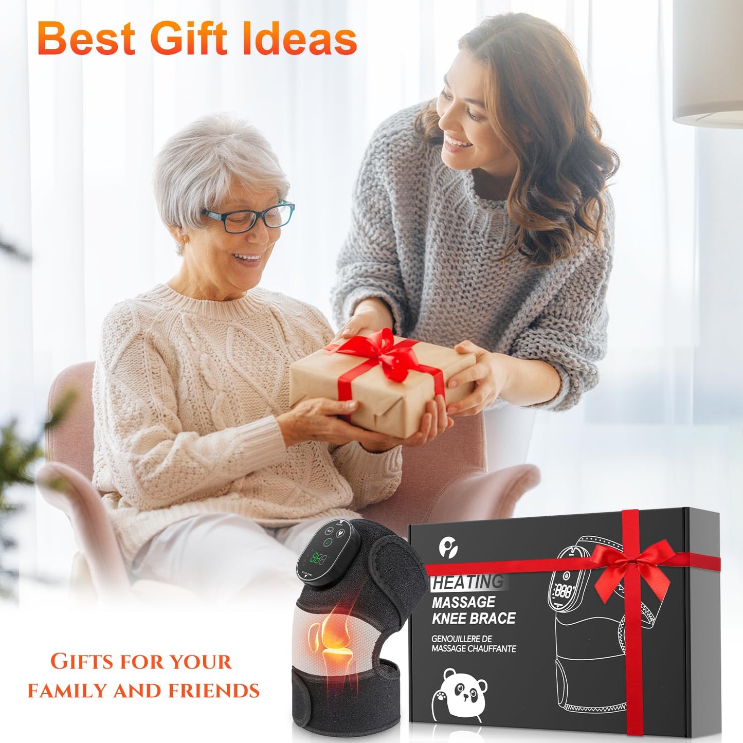 Electric Knee Massager with Heat 2-in-1