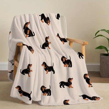 Flannel Dog Lovers Blanket - Soft, Cozy Snuggle Throw for Home & Office