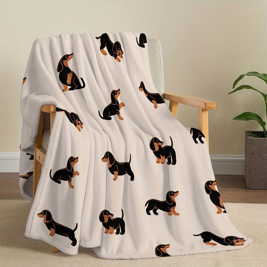 Flannel Dog Lovers Blanket - Soft, Cozy Snuggle Throw for Home & Office