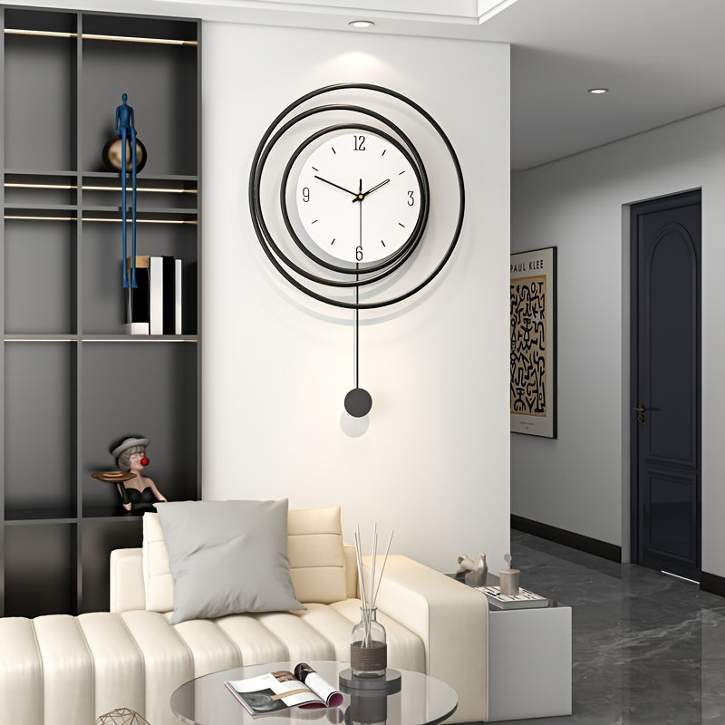 Minimalist Metal Wall Clock for Home Office Decor - Contemporary Design